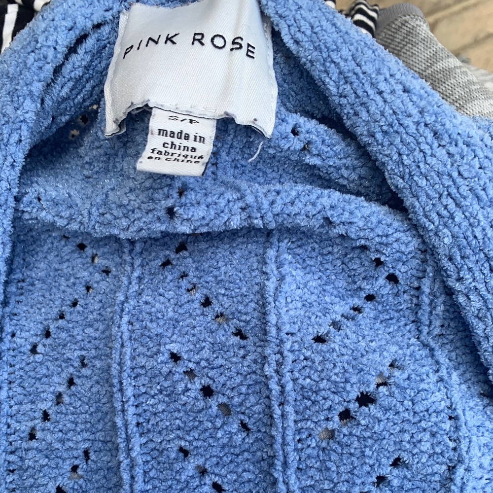 Pink Rose knitted sweater sz:Sp